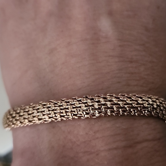 Monet Gold Toned  Woven Magnetic Close Bracelet - Picture 8 of 10